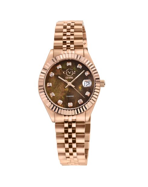 Montre Naples Femme Quartz en Acier & Diamants 1.606 ct rose doré