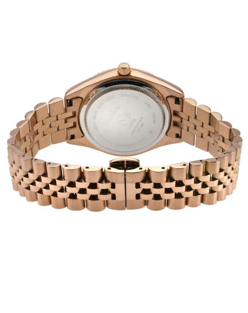 Montre Naples Femme Quartz en Acier & Diamants 1.606 ct rose doré