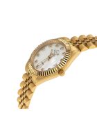 Naples Quarzuhr für Damen aus Stahl und Diamanten, 1,606 Karat Gold