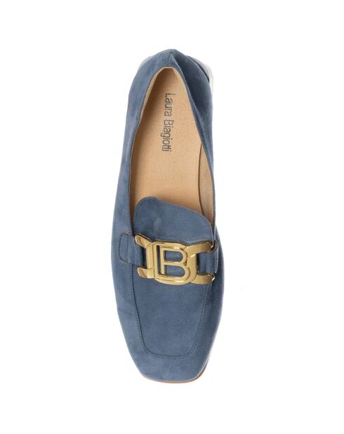 Mocassins Umli bleu/doré