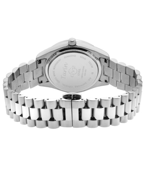 Reloj Torino de cuarzo para mujer en acero y diamantes de plata de 0,132 quilates
