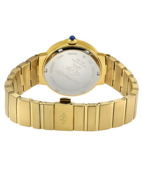 Montre Sorrento Femme Quartz en Acier & Diamants 0.15 ct dorée