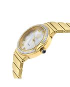 Montre Sorrento Femme Quartz en Acier & Diamants 0.15 ct dorée