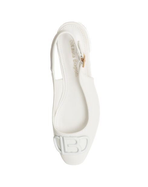 Slingbacks Osso blanches