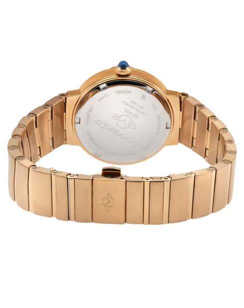 Montre Sorrento Femme Quartz en Acier & Diamants 0.15 ct rose doré