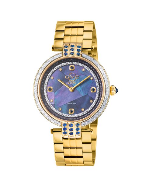 Orologio al quarzo da donna Matera in acciaio e diamanti in oro 0,384 ct
