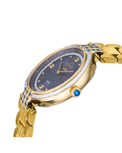 Orologio al quarzo da donna Matera in acciaio e diamanti in oro 0,384 ct
