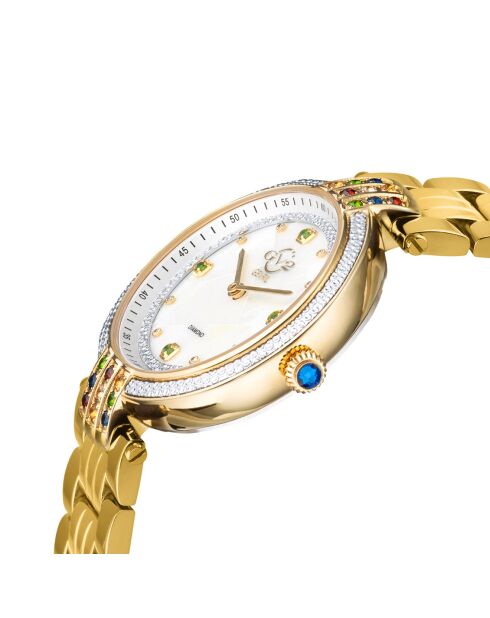 Montre Matera Femme Quartz en Acier & Diamants 0.384 ct  dorée