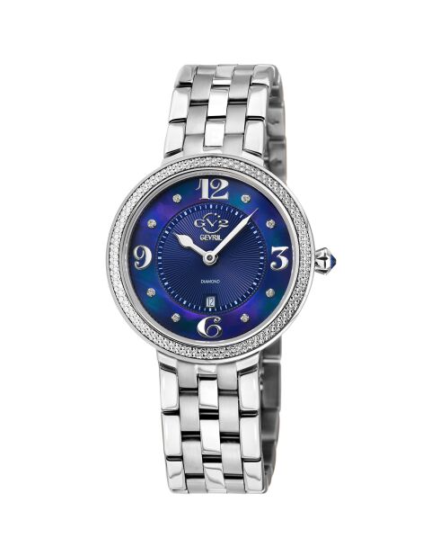 Montre Verona Femme Quartz en Acier & Diamants 0.4 ct argentée