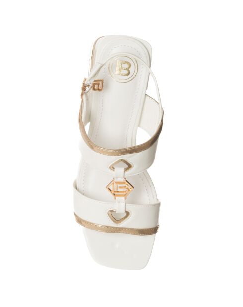 Sandales Unna blanc/doré - Talon 6 cm