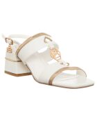 Sandales Unna blanc/doré - Talon 6 cm