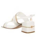 Sandales Unna blanc/doré - Talon 6 cm