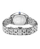 Montre Palermo Femme Quartz en Acier, Spinelles bleues & Diamants 0.0316 ct argentée