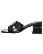 Mules Valia noires - Talon 6 cm