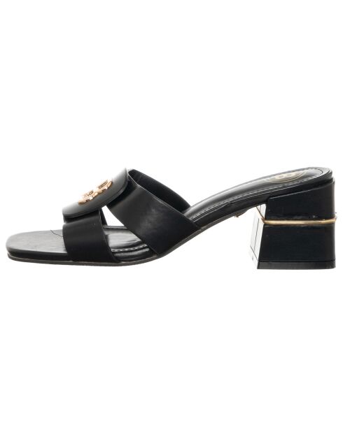 Mules Valia noires - Talon 6 cm