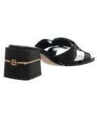 Mules Valia noires - Talon 6 cm