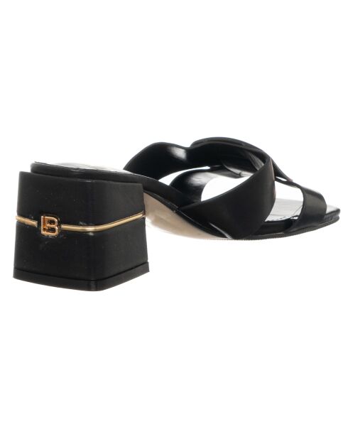 Mules Valia noires - Talon 6 cm