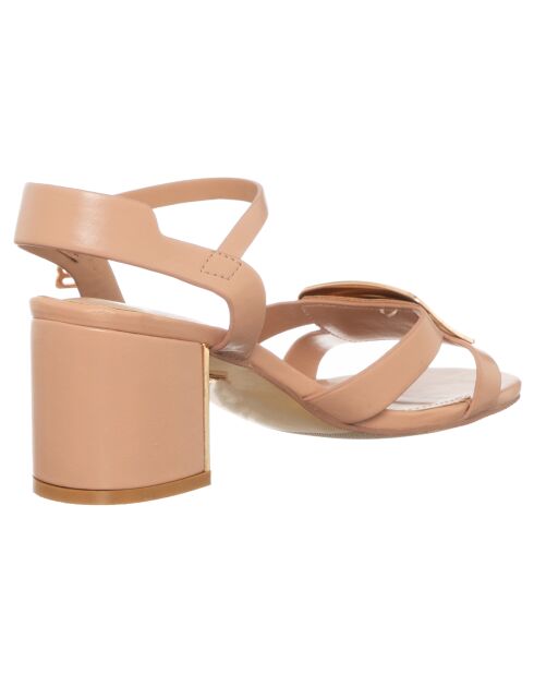 Sandales Afi beiges - Talon 6 cm