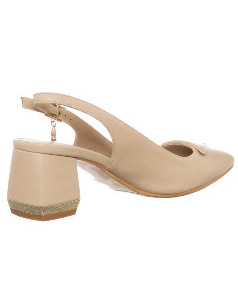 Slingbacks Gina beiges - Talon 6 cm