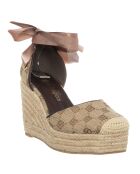 Espadrilles Tia beige/marron - Talon 9.5 cm