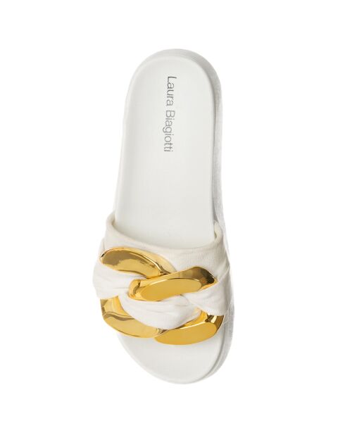 Mules Lana blanc/doré
