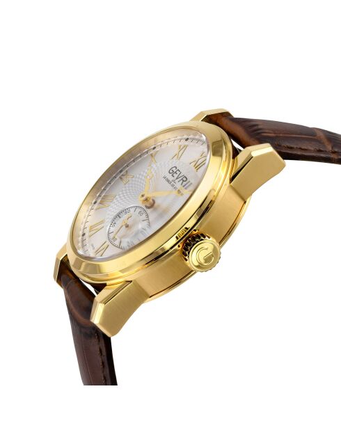 Madison automatisch bruin leren herenhorloge
