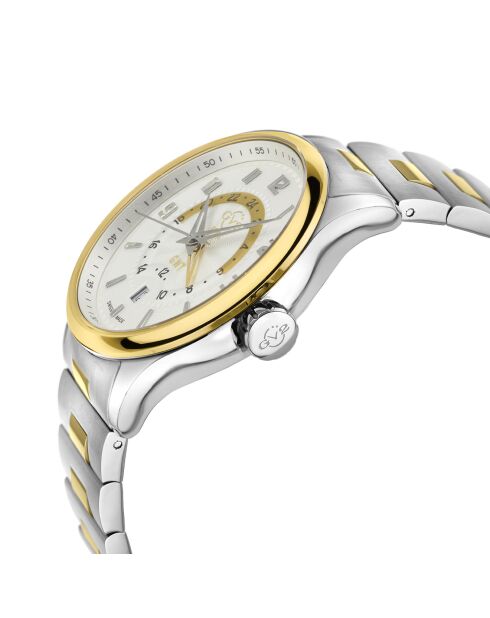 Montre Giromondo Homme Quartz en Acier argenté/doré