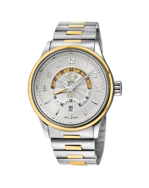 Montre Giromondo Homme Quartz en Acier argenté/doré