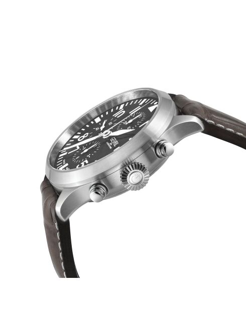 Vaughn automatisch bruin leren herenhorloge