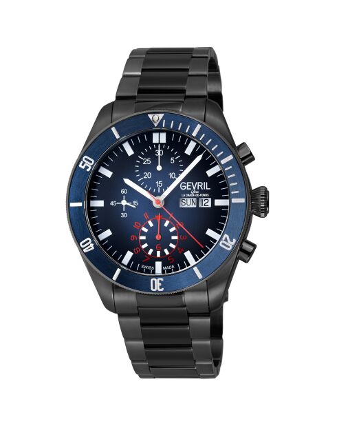 Montre Yorkville Chronograph Homme Automatique en Acier noire