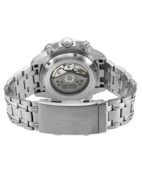Hudson Yards chronograaf automatisch zilverkleurig stalen horloge voor heren