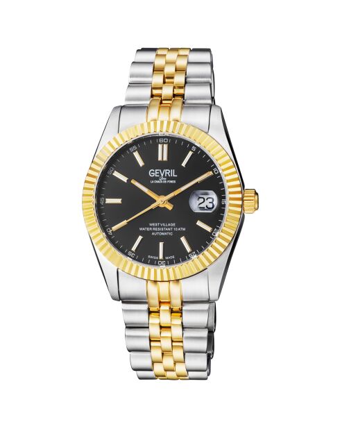 Montre West Village Homme Automatique en Acier argenté/doré