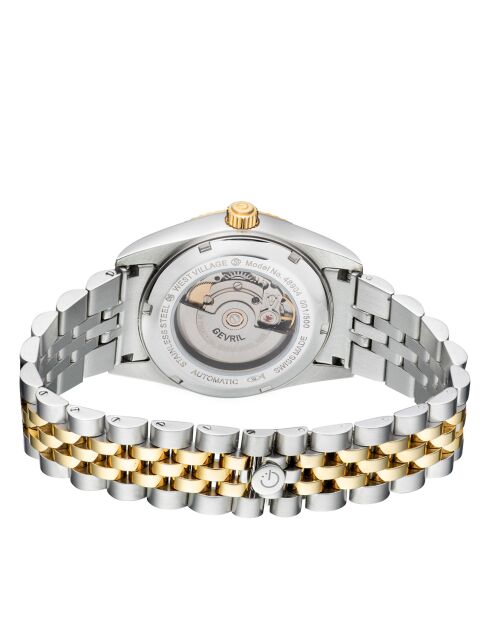 West Village automatisch zilver/goud stalen herenhorloge