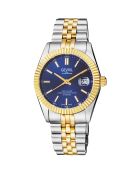 West Village automatisch zilver/goud stalen herenhorloge