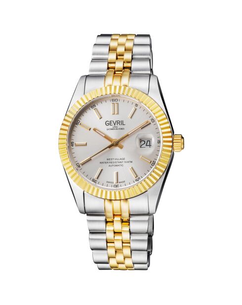 Montre West Village Homme Automatique en Acier argenté/doré
