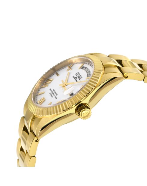 Montre West Village Homme Automatique en Acier dorée