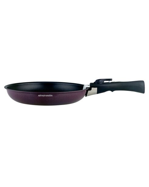 Batterie de cuisine induction amovible prune - 7 pièces
