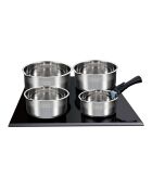 4 Casseroles induction amovibles grises - D.14/16/18/20 cm