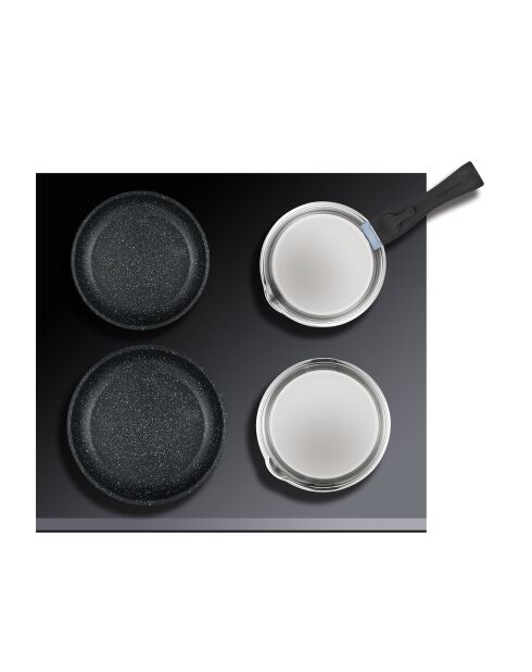 Batterie de cuisine induction amovible grise - 15 pièces