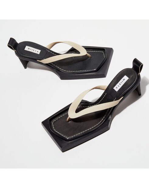 Mules beiges - Talon 5.5 cm