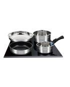 Batterie de cuisine induction amovible grise - 10 pièces