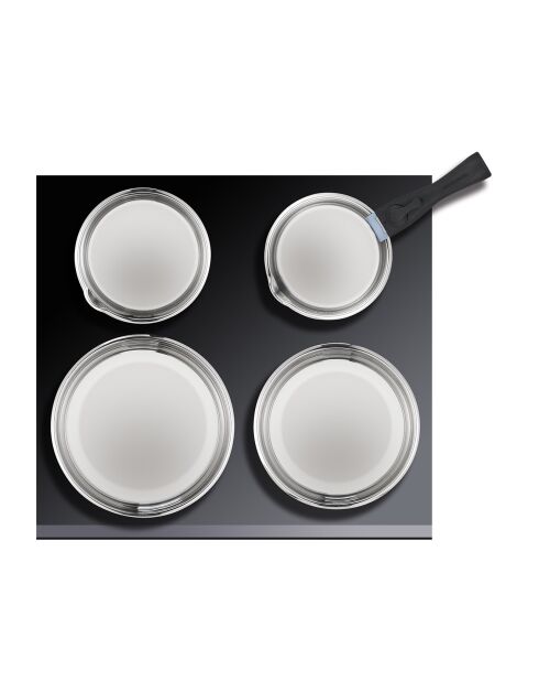 Batterie de cuisine induction amovible grise - 10 pièces