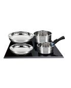 Batterie de cuisine induction amovible grise - 10 pièces