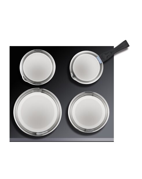 Batterie de cuisine induction amovible grise - 10 pièces