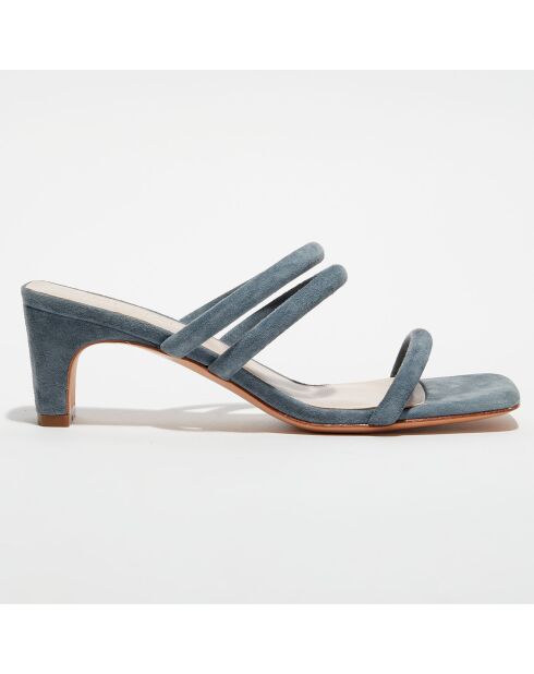 Blauwe leren sandalen van Pia Velvet