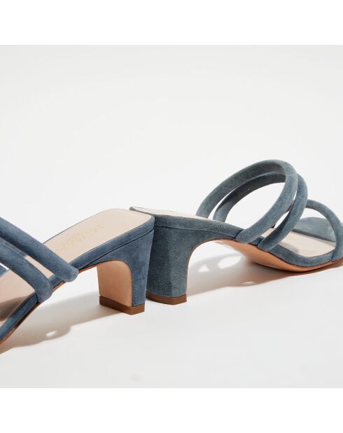 Blauwe leren sandalen van Pia Velvet