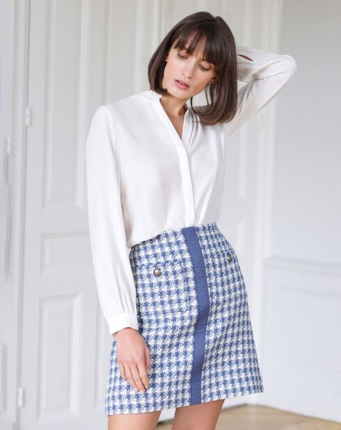 Jupe en Tweed Tracy bleu violet