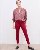 Pantalon slim Tony B framboise