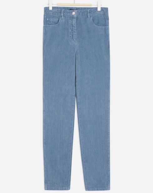 Pantalones rectos de pana azul Brindisi