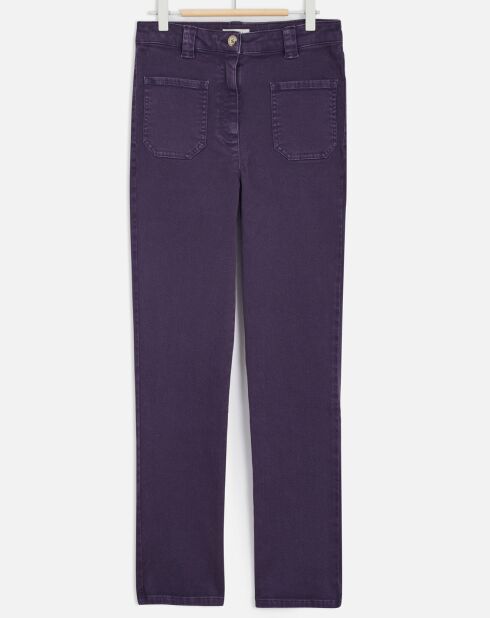 Pantalon slim Sicilio aubergine